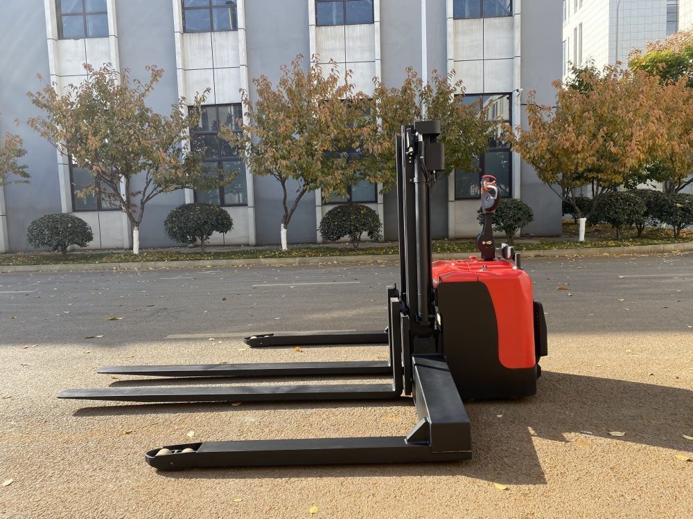 Customization Electric Pallet Stacker Forklift Truck Walking Handle Tape 3000 KGS