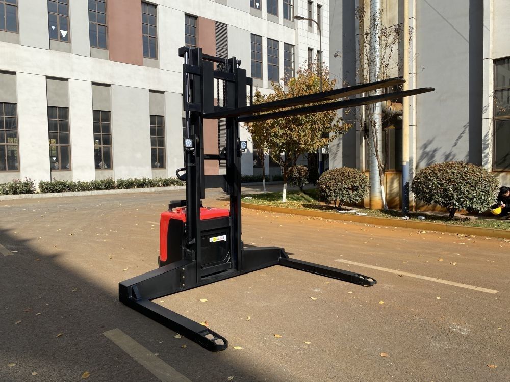 Customization Electric Pallet Stacker Forklift Truck Walking Handle Tape 3000 KGS