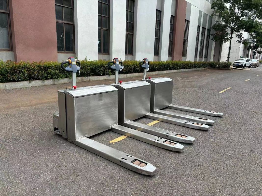 Electric Pallet Lifter Jack  Body Material SUS 304 Capacity 2 Tons Pedestrian Mechanical Steering